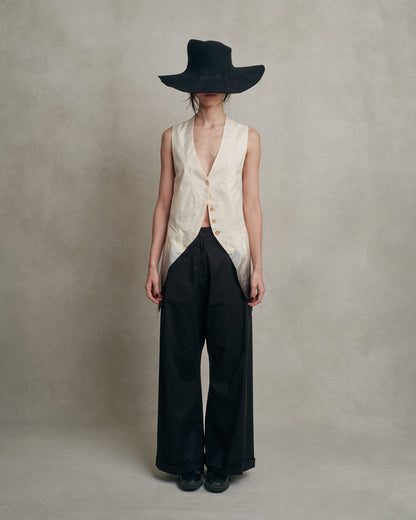 Ann demeulemeester - Chaleco degradado con cintas en la parte trasera